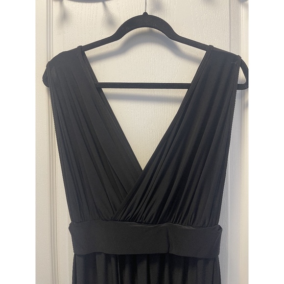 Boohoo Petite Black Plunge Drape Maxi Dress - Picture 4 of 6